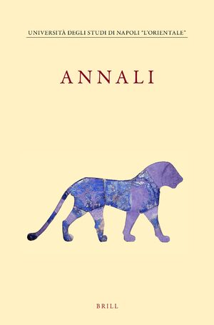Cover Annali Sezione Orientale