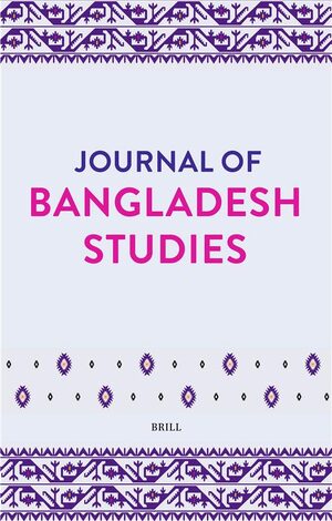 Cover Journal of Bangladesh Studies