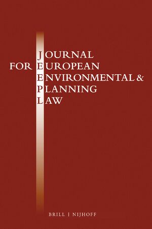 Cover Journal for European Environmental & Planning Law