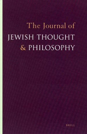 Cover The Journal of Jewish Thought and Philosophy