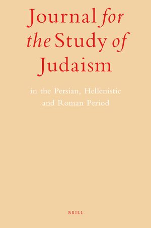 Cover Journal for the Study of Judaism