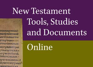Cover New Testament Tools, Studies and Documents Online