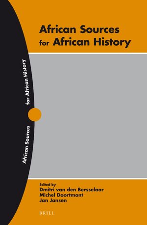 Cover African Sources for African History