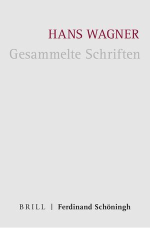 Cover Hans Wagner - Gesammelte Schriften