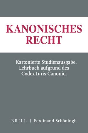 Cover Kanonisches Recht - Kartonierte Studienausgabe. Lehrbuch aufgrund des Codex Iuris Canonici
