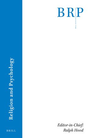 Cover Brill Research Perspectives in Religion and Psychology