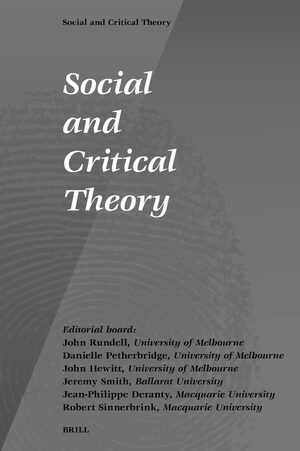 Cover Social and Critical Theory