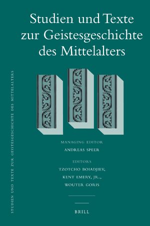 Cover Studien und Texte zur Geistesgeschichte des Mittelalters