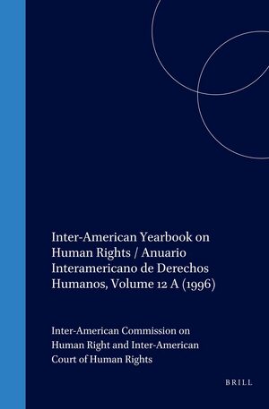 Cover Inter-American Yearbook on Human Rights / Anuario Interamericano de Derechos Humanos, Volume 12 A (1996)