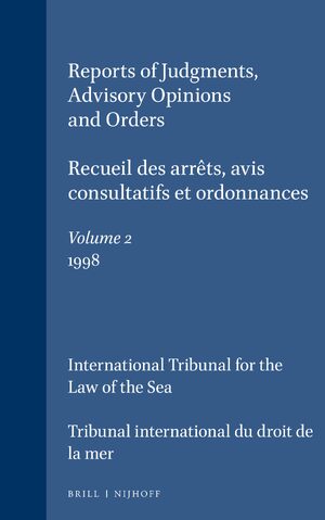 Cover Reports of Judgments, Advisory Opinions and Orders / Recueil des arrÃªts, avis consultatifs et ordonnances, Volume 2 (1998)