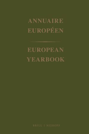 Cover European Yearbook / Annuaire EuropÃ©en, Volume 47 (1999)