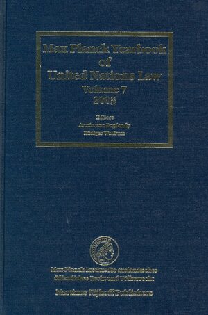 Cover Max Planck Yearbook of United Nations Law, Volume 7 (2003)
