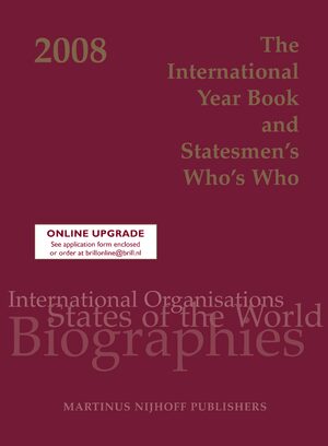 Cover The International Year Book and Statesmen's Who's Who 2008