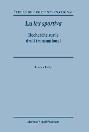Cover La <i>lex sportiva</i>