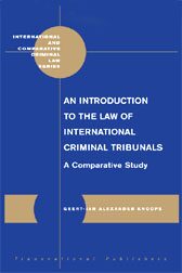 Cover An Introduction to the Law of International Criminal Tribunals