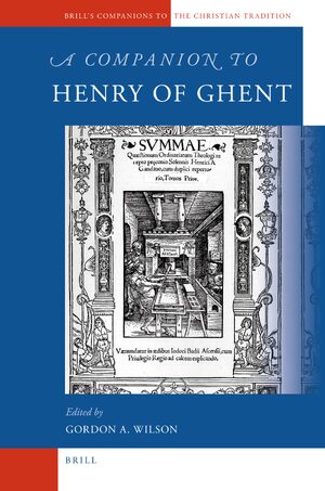 Cover A Companion to Henry of Ghent