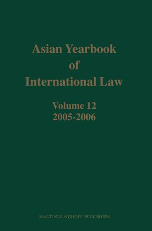 Cover Asian Yearbook of International Law, Volume 12 (2005-2006)