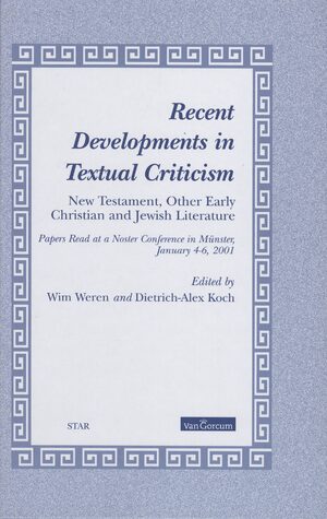 Cover Recent Developments in Textual Criticism