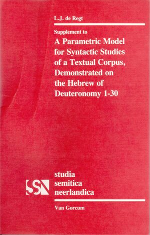Cover A Parametric Model for Syntactic Studies of a Textual Corpus