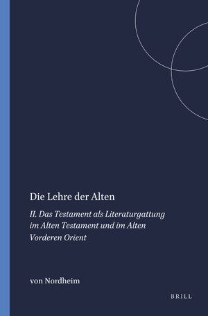 Cover Die Lehre der Alten