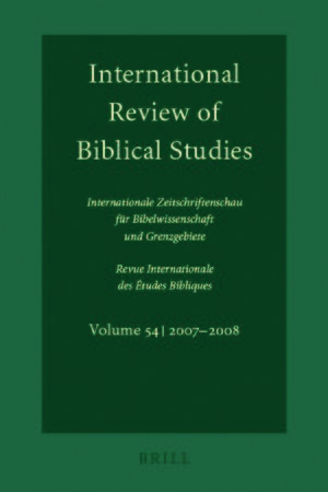 Cover International Review of Biblical Studies, Volume 54 (2007-2008)