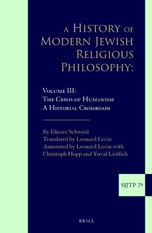 Cover A History of Modern Jewish Religious Philosophy