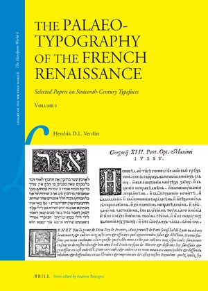 Cover The Palaeotypography of the French Renaissance (2 vols.)