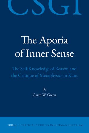 Cover The Aporia of Inner Sense