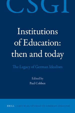 Cover Institutions of Education: Then and Today