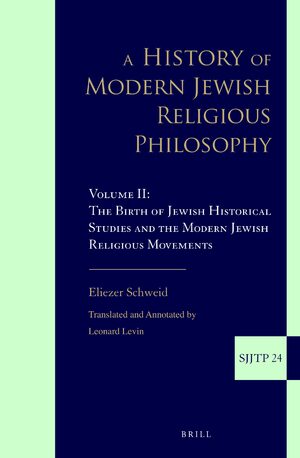 Cover A History of Modern Jewish Religious Philosophy