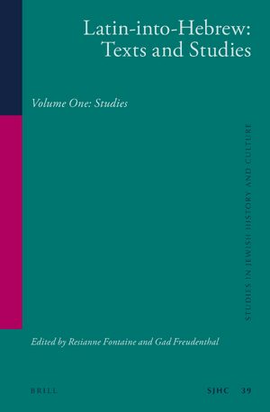 Cover Latin-into-Hebrew: Texts and Studies