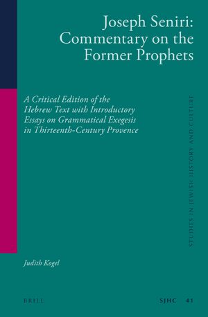 Cover Joseph Seniri: Commentary on the Former Prophets