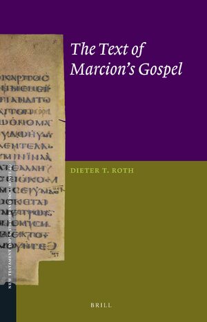 Cover The Text of Marcionâs Gospel
