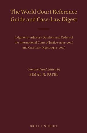 Cover The World Court Reference Guide and Case-Law Digest