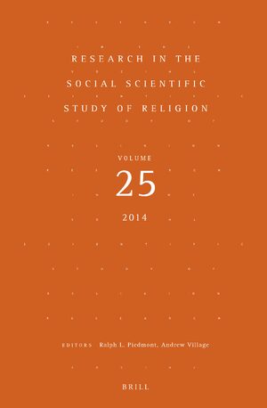 Cover Research in the Social Scientific Study of Religion, Volume 25