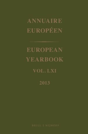 Cover European Yearbook / Annuaire EuropÃ©en, Volume 61 (2013)