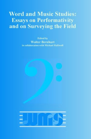 Cover Word and Music Studies: Essays on Performativity and on Surveying the Field