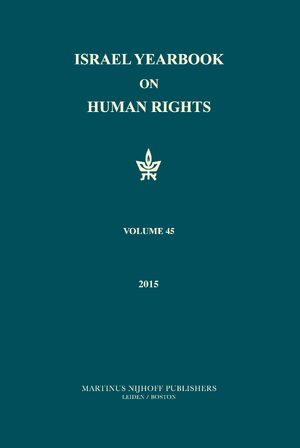 Cover Israel Yearbook on Human Rights, Volume 45 (2015)