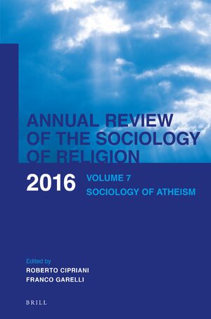 Cover Annual Review of the Sociology of Religion. Volume 7 (2016)