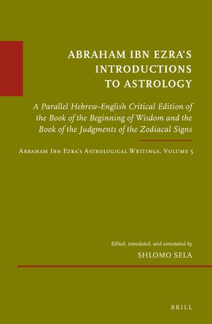 Cover Abraham Ibn Ezraâs Introductions to Astrology