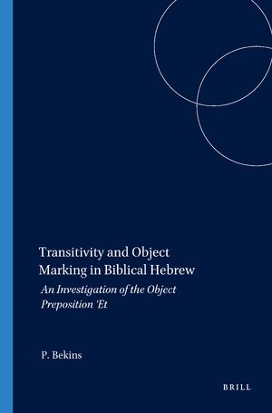 Cover Transitivity and Object Marking in Biblical Hebrew