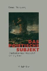 Cover Das poietische Subjekt