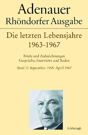 Cover Adenauer - Die letzten Lebensjahre 1963-1967