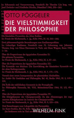 Cover Die Vielstimmigkeit der Philosophie