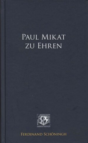 Cover Paul Mikat zu Ehren