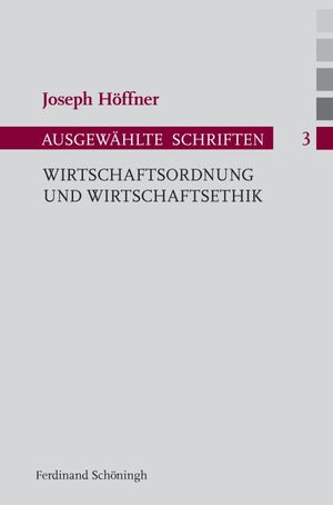 Cover Wirtschaftsordnung und Wirtschaftsethik