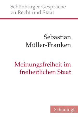 Cover Meinungsfreiheit im freiheitlichen Staat