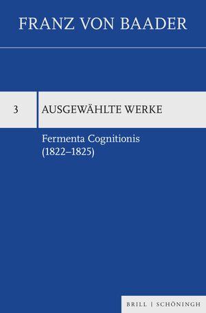 Cover Fermenta Cognitionis (1822â1825)