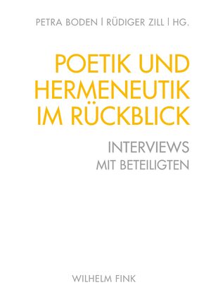 Cover Poetik und Hermeneutik im RÃ¼ckblick