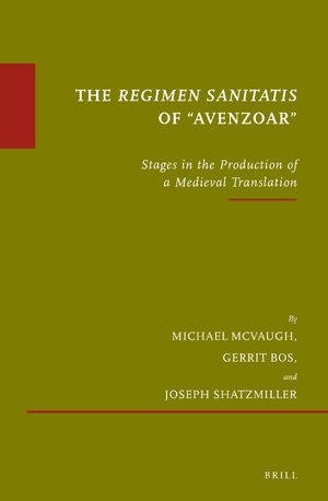 Cover The <i>Regimen sanitatis</i> of âAvenzoarâ